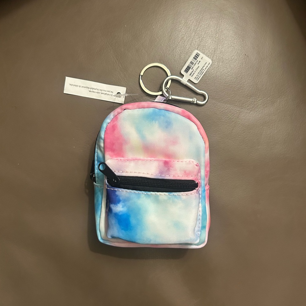 Pastel 💙💕🤍Tie Dye Mini Backpack Keychain